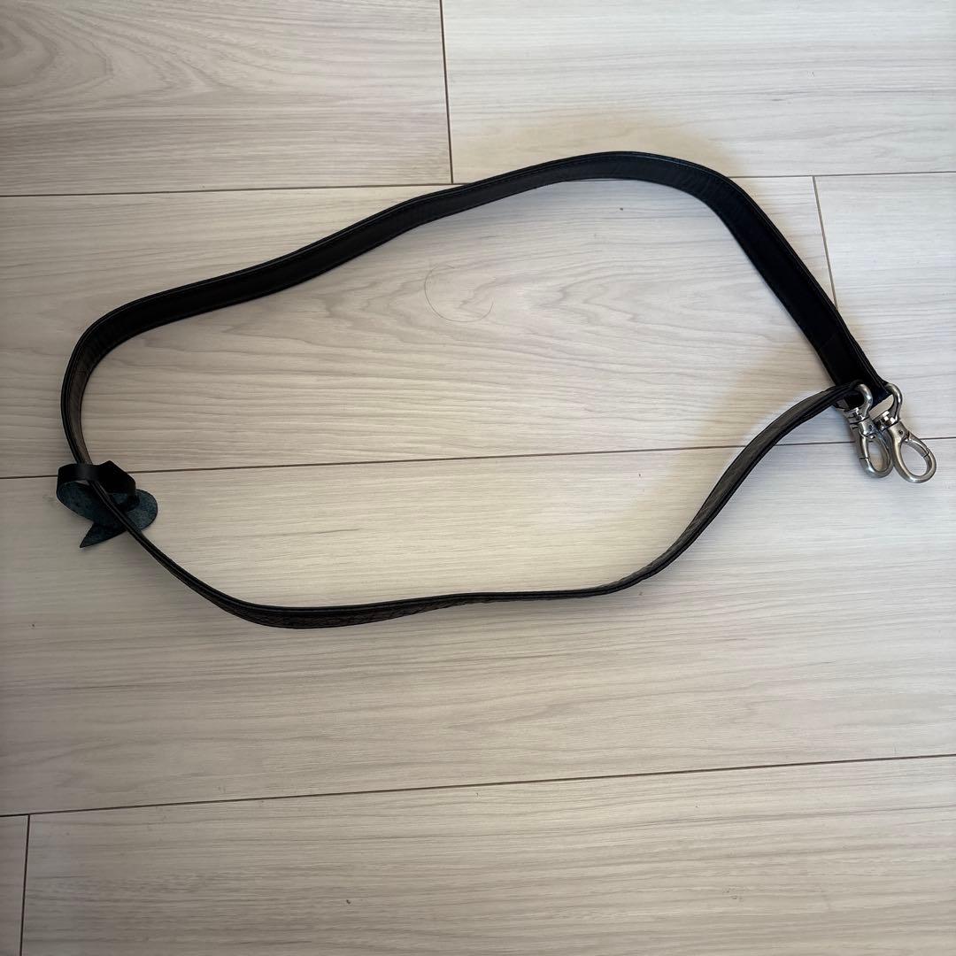 オーストリッチレザー 黒 ボストンバッグ