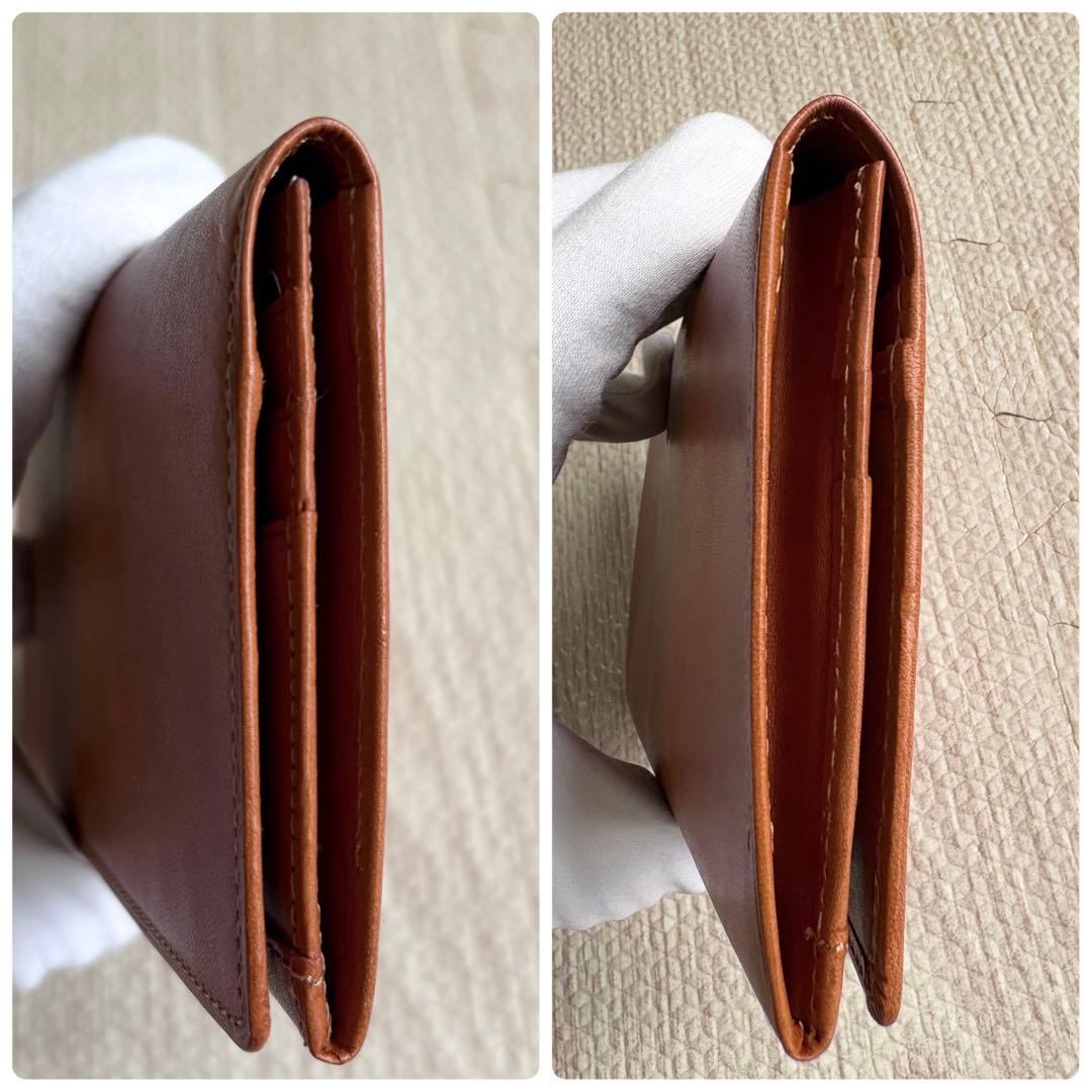 極美品 土屋鞄 長財布 長札入れ ヌメ革 ブラウン 小銭入れ無し