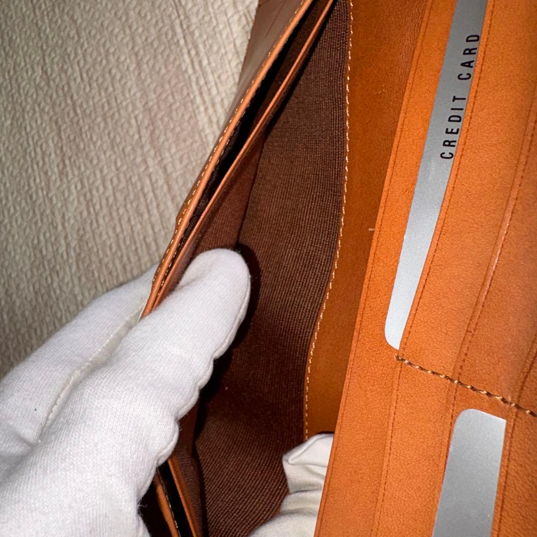 極美品 土屋鞄 長財布 長札入れ ヌメ革 ブラウン 小銭入れ無し