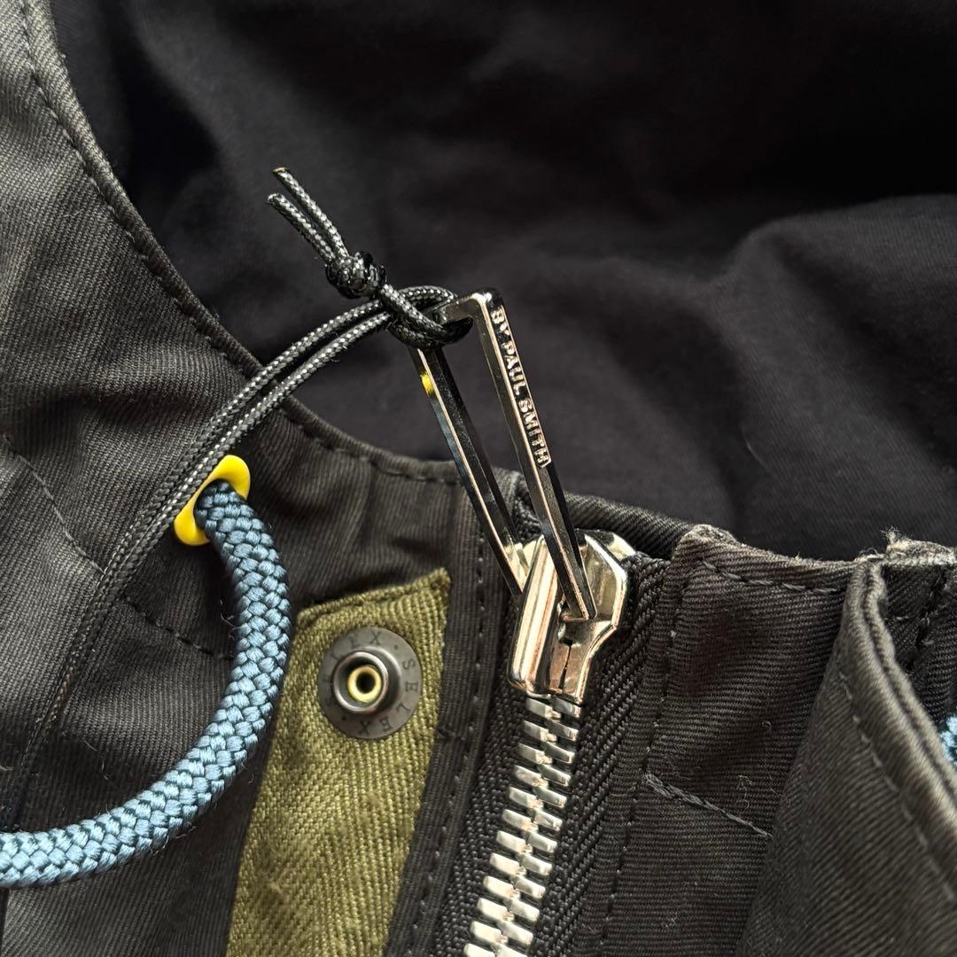 ポールスミス モッズコート アウター フーデッド マルチカラー ブラック M