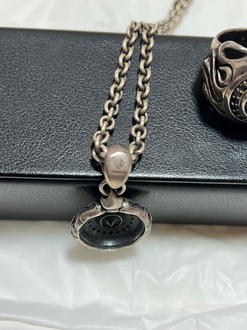 CRONUS ネックレス、指輪セット　オニキス