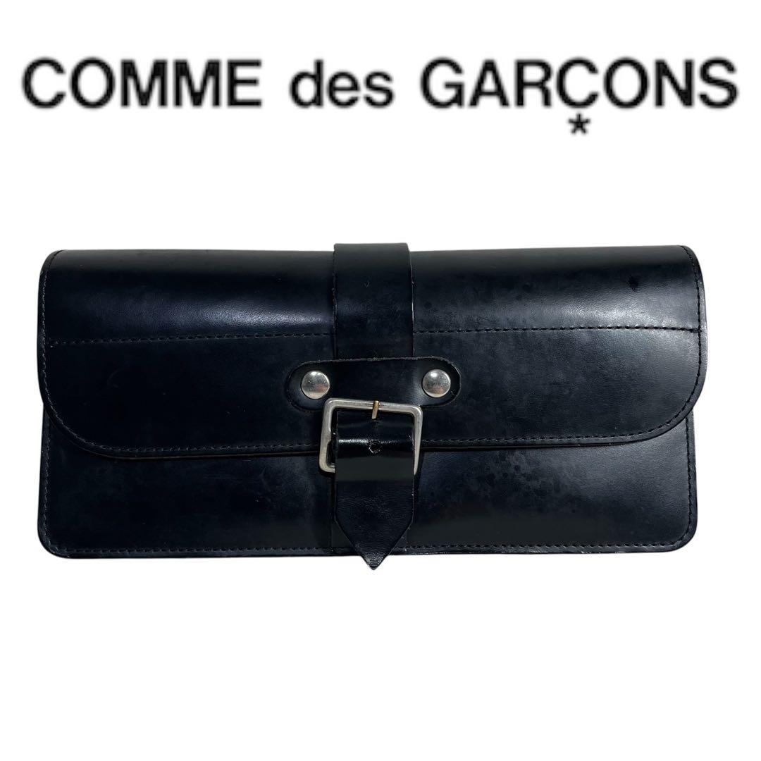 コムデギャルソン 長財布 ロングウォレット レザー 革 ブラック 黒
