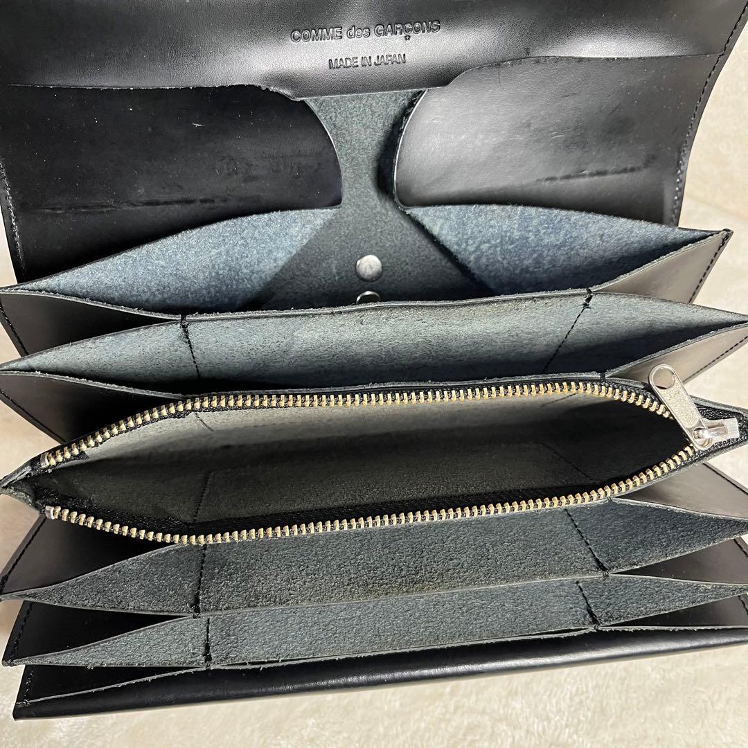コムデギャルソン 長財布 ロングウォレット レザー 革 ブラック 黒