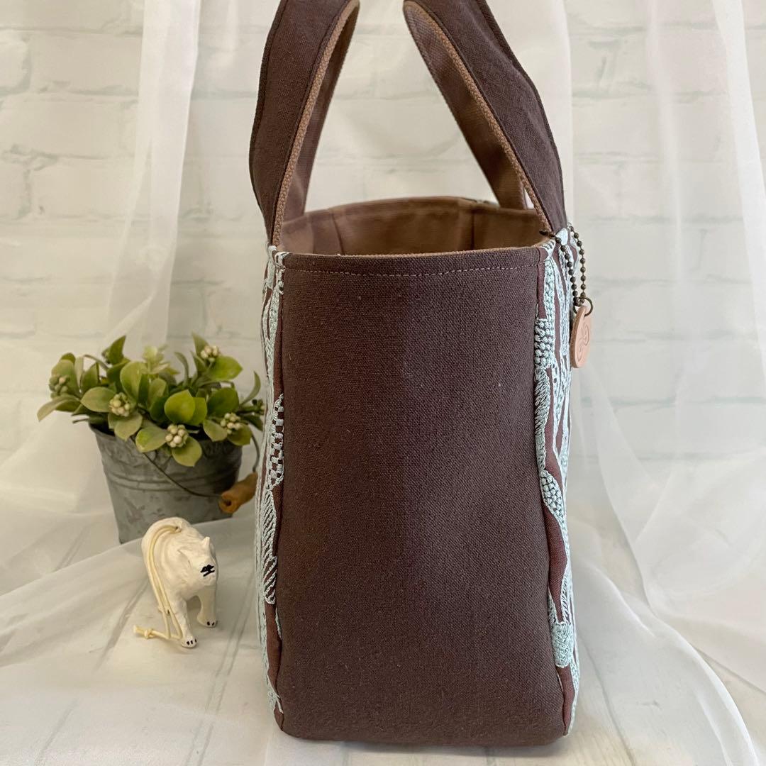 ハンドメイド　ラウンドトートバッグ　ミナペルホネン　pomppia　455