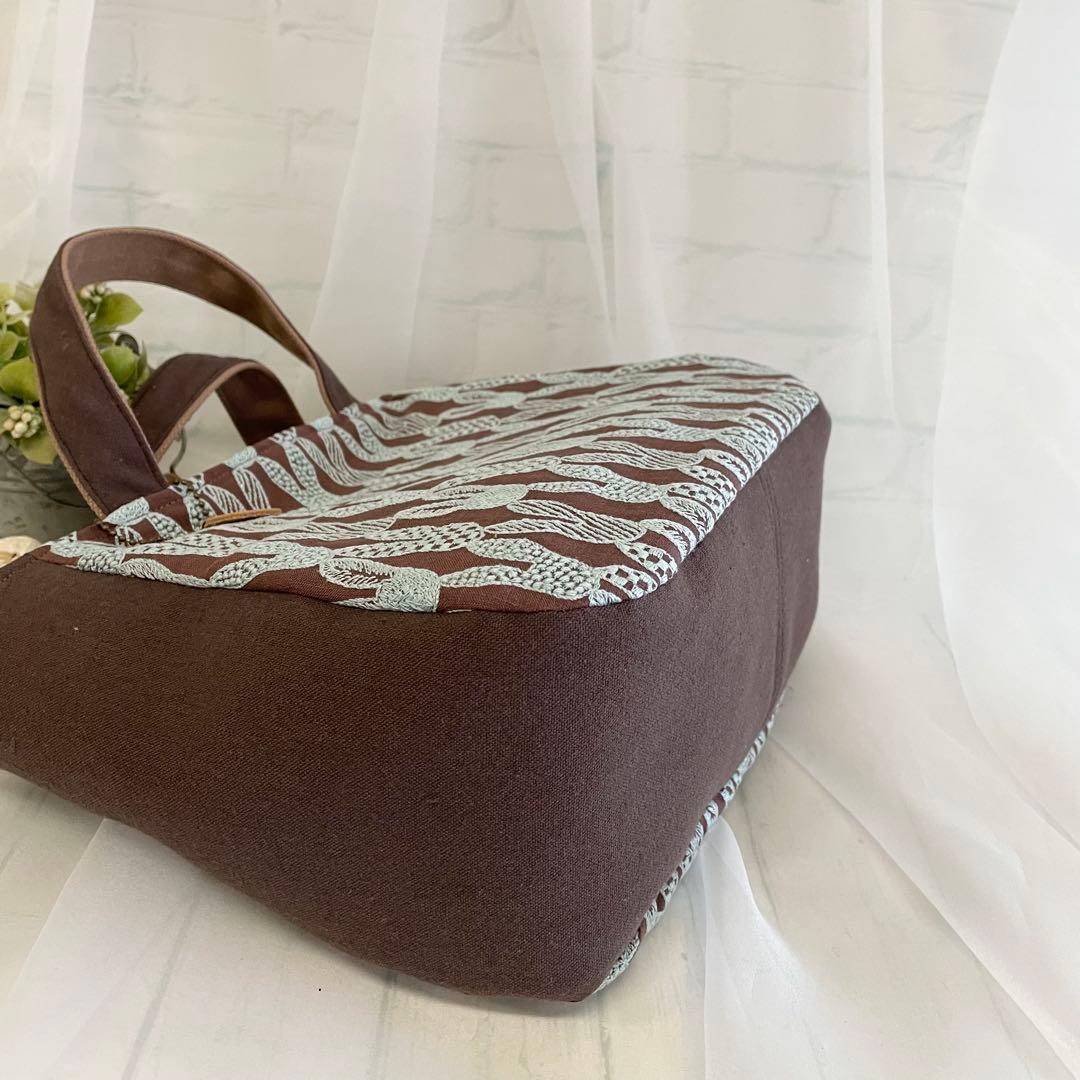 ハンドメイド　ラウンドトートバッグ　ミナペルホネン　pomppia　455