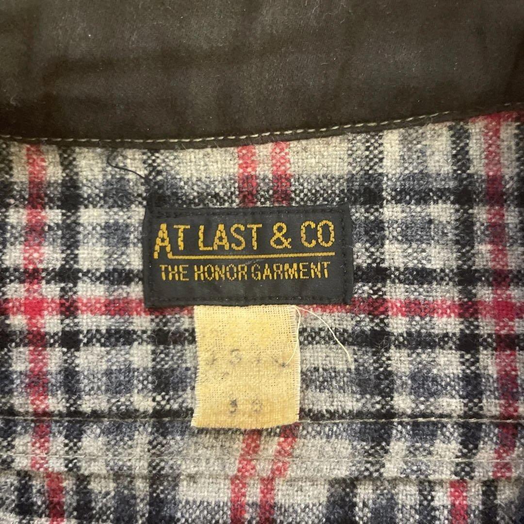 At last&co ウールチェックシャツカバーオール アットラストホースハイド