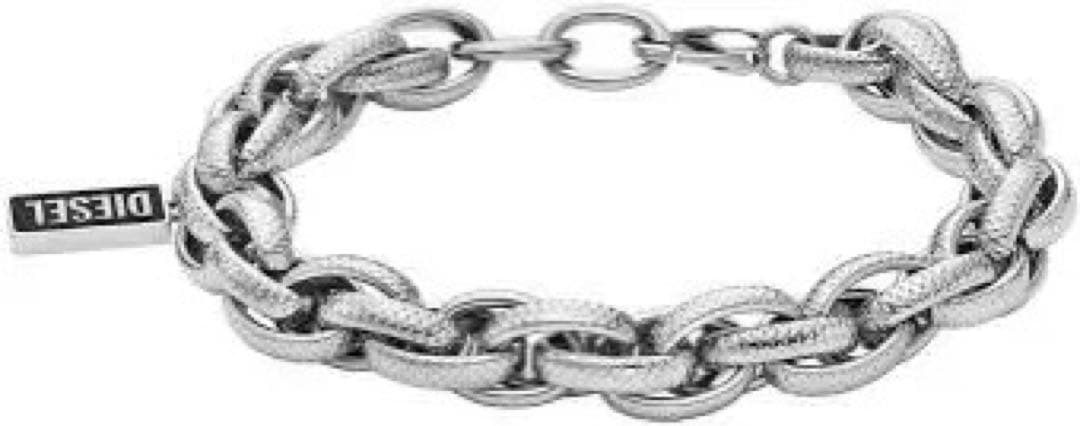 DIESEL シルバー編み込みブレスレット