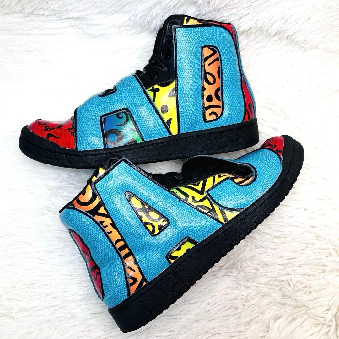 【希少モデル】25㌢ジェレミー・スコット×アディダス　レターズ　トロピカルカラー