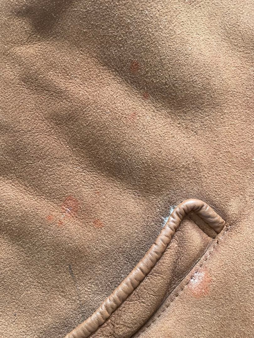 アクアスキュータムAquascutum ムートン コート 羊革 ラムレザー 茶