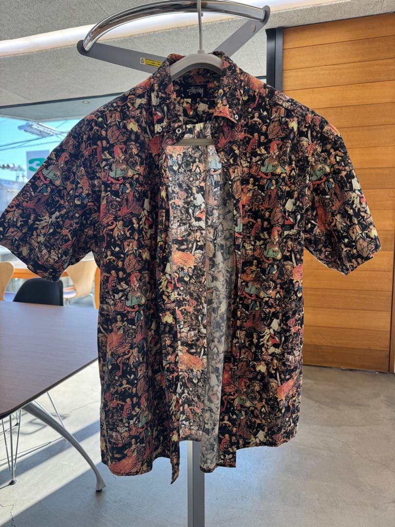 stussy 80s 90s 宗教柄　総柄　L