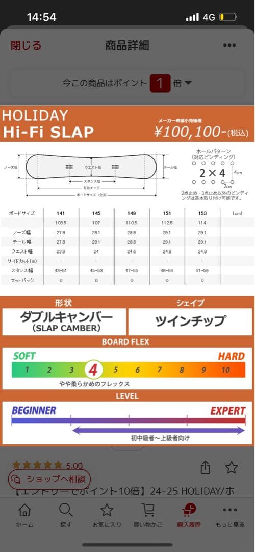 Hi-Fi HOLIDAY スノーボード