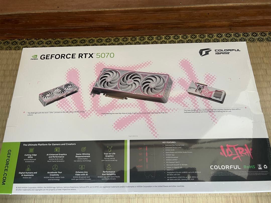 COLORFUL グラフィックボードRTX5070Ultra W OC 12G