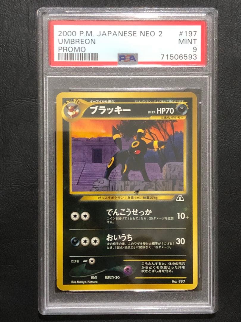【極美品】 ポケモンカード 旧裏 ブラッキー　PSA9　プレミアムファイル2