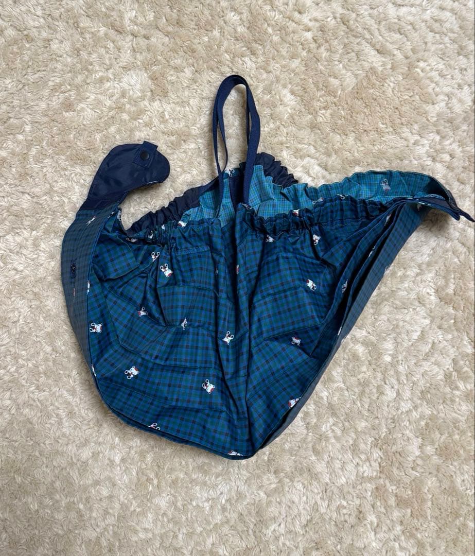 廃盤♥ファミリア エコバッグ　Lサイズ シュパット　　ブルー　美品