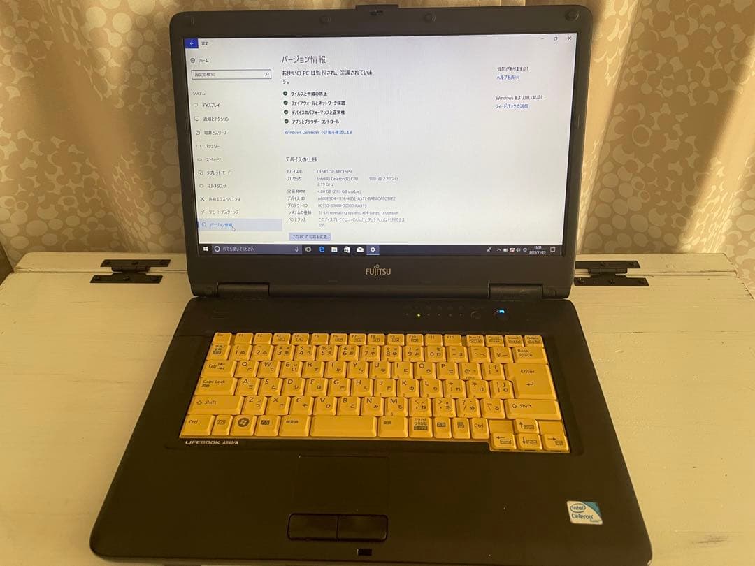 富士通ノートPC. Windows10 Pro