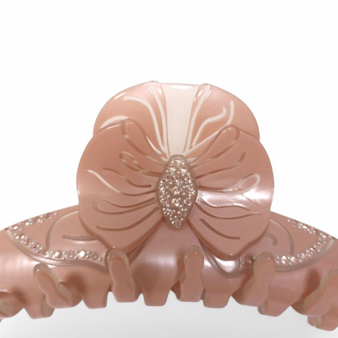 ALEXANDRE DE PARIS　ヘアクリップ L　リボン　ピンク