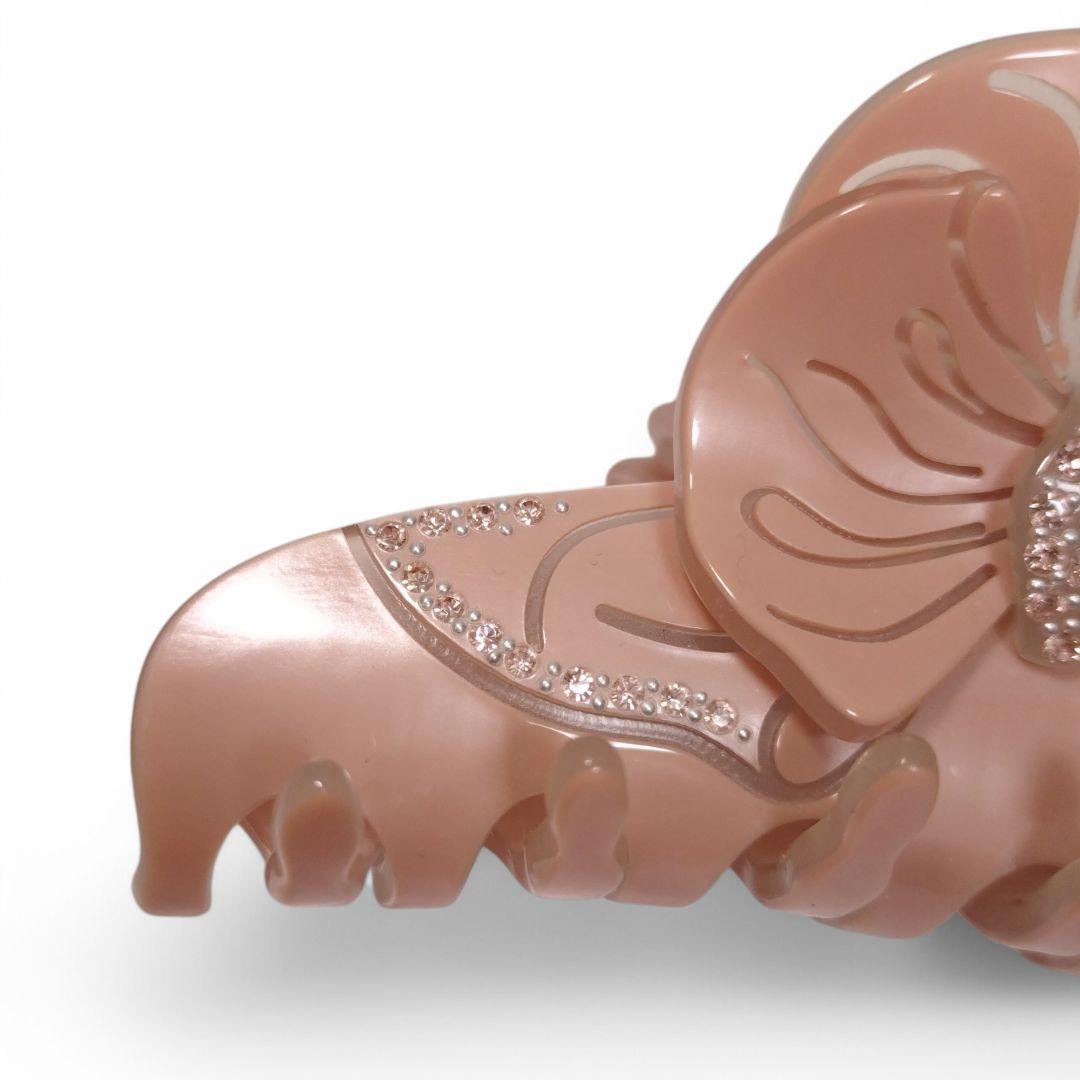 ALEXANDRE DE PARIS　ヘアクリップ L　リボン　ピンク