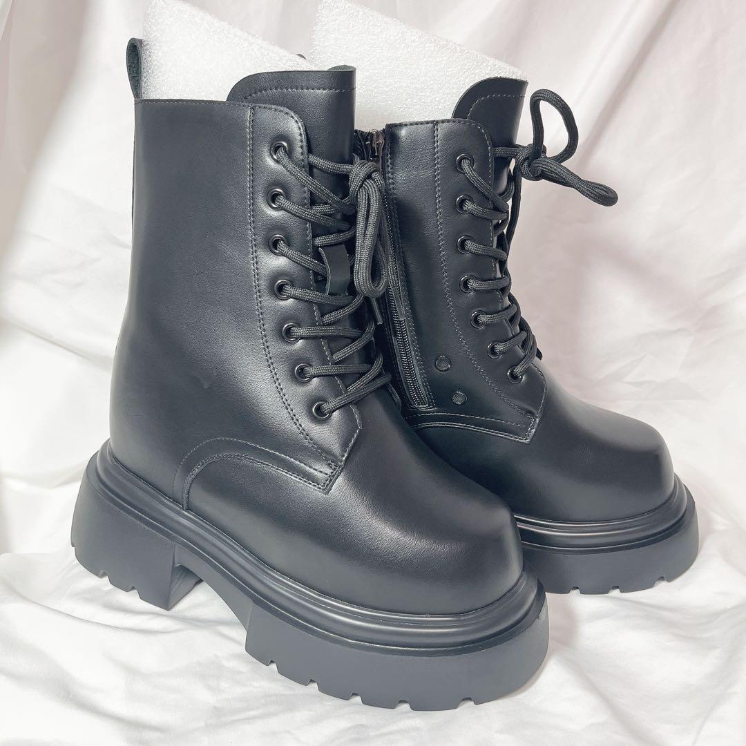 厚底ブーツ　シークレットシューズ　＋16.5cm