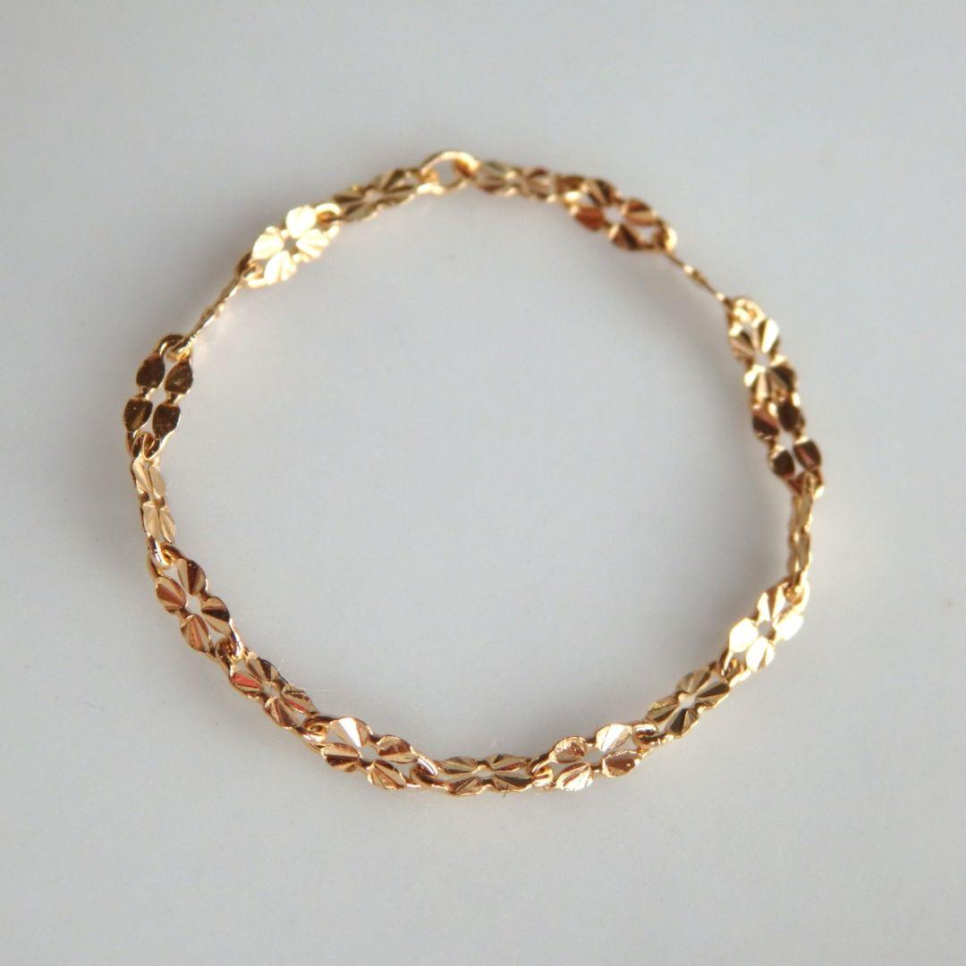 Yuta　k18リング　チェーンリング　クローバーチェーン　四つ葉