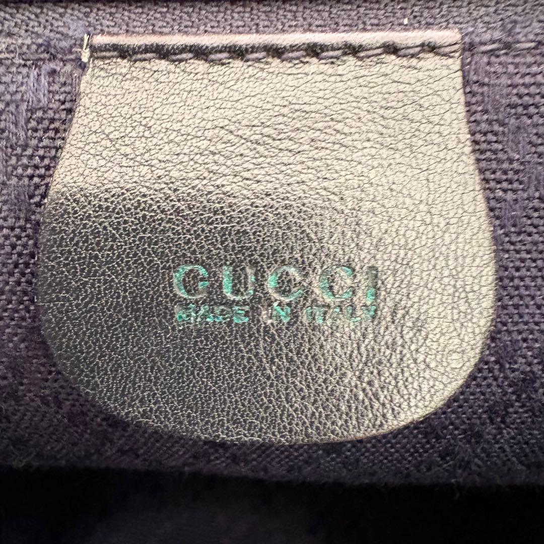 希少色オールドグッチバンブー巾着リュック緑ターンロック本革ヴィンテージデイパック