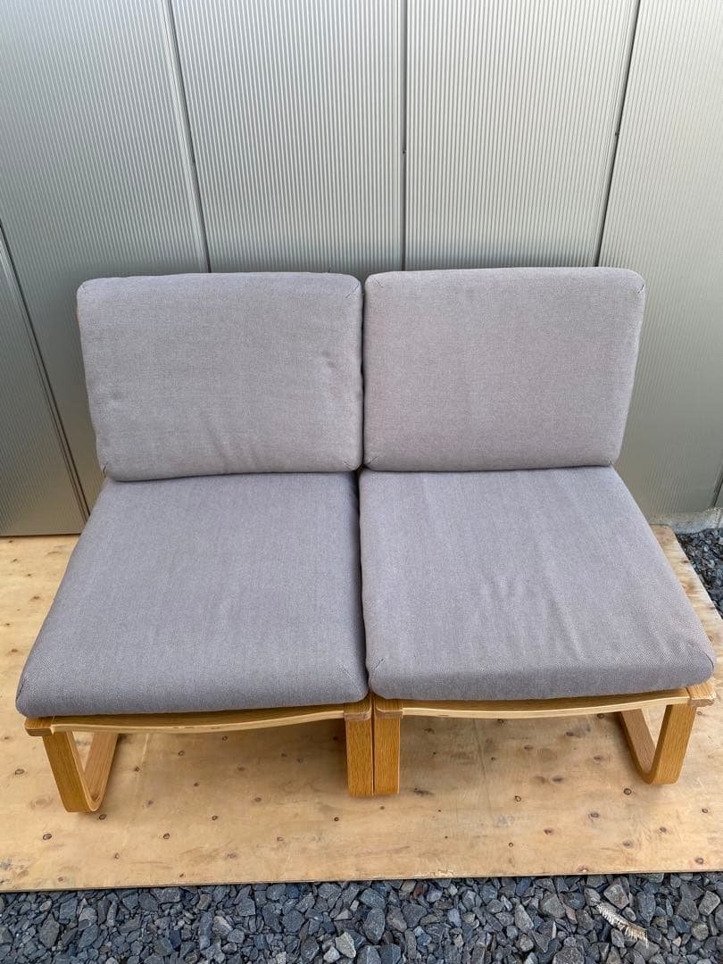 無印良品　リビングでもダイニングでもつかえるソファチェア・オーク材　1脚