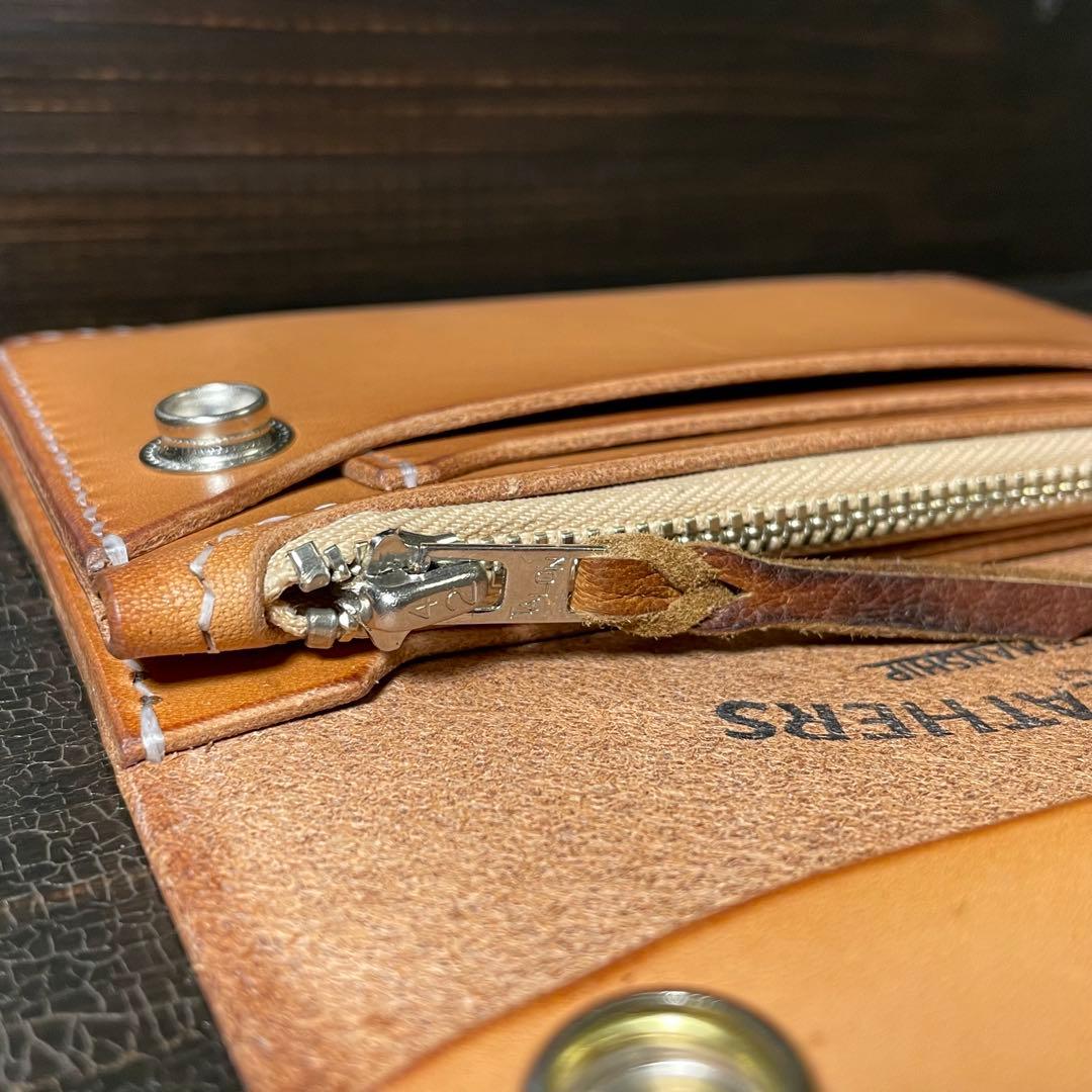 リアルサドルレザー　ミドルトラッカーウォレット2層