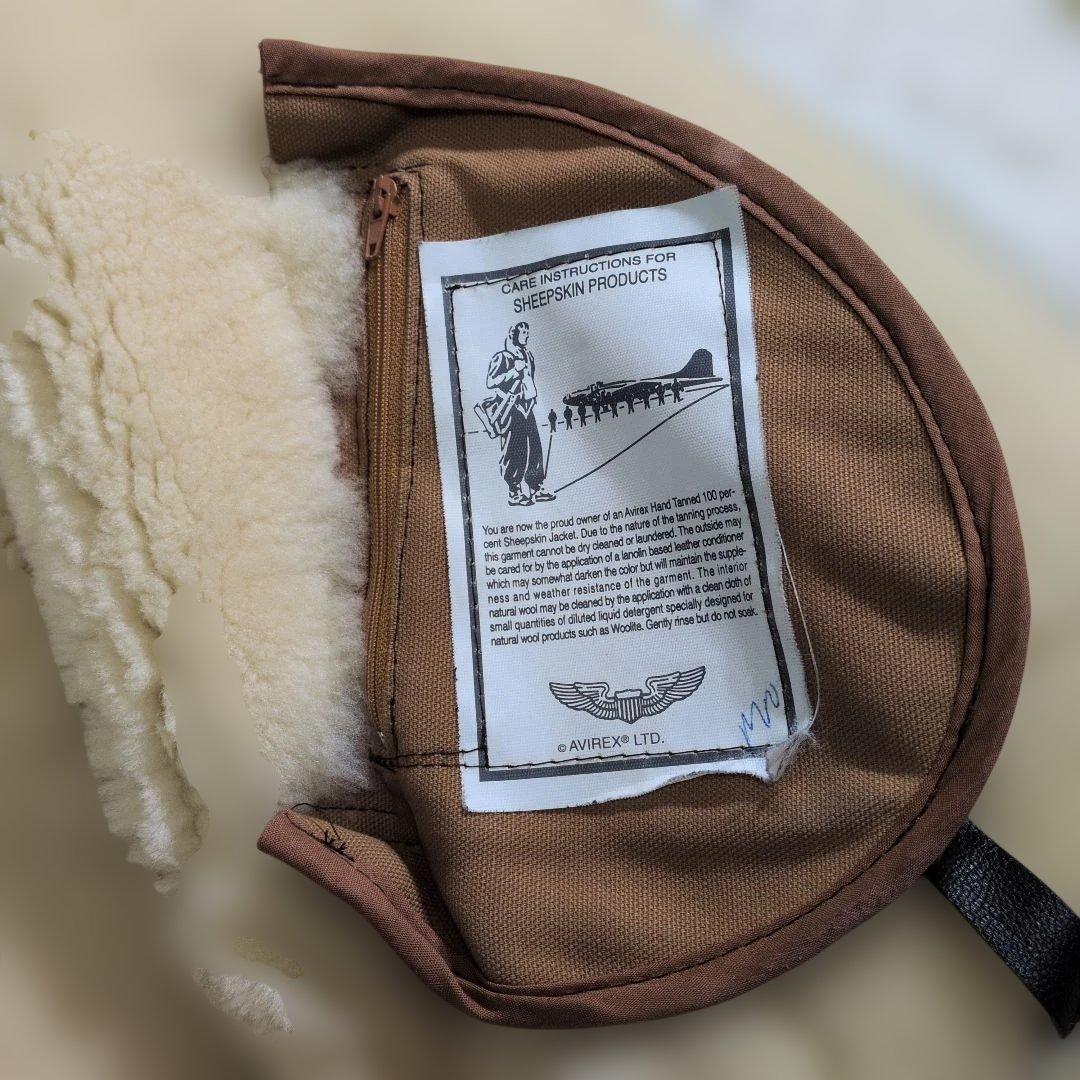 超良品 AVIREX B-3　38　リアルムートン ボア　胸タグ　L〜XL