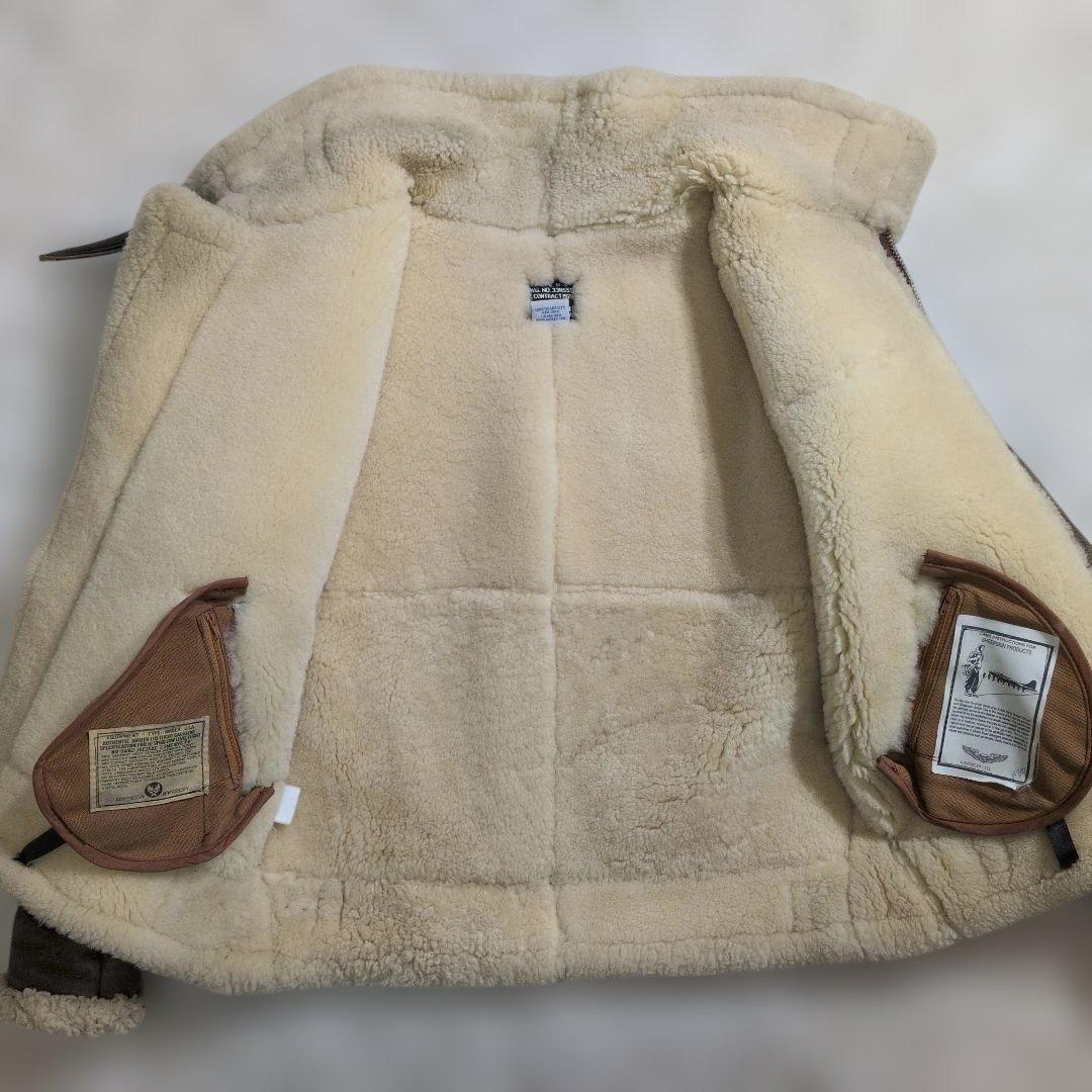 超良品 AVIREX B-3　38　リアルムートン ボア　胸タグ　L〜XL