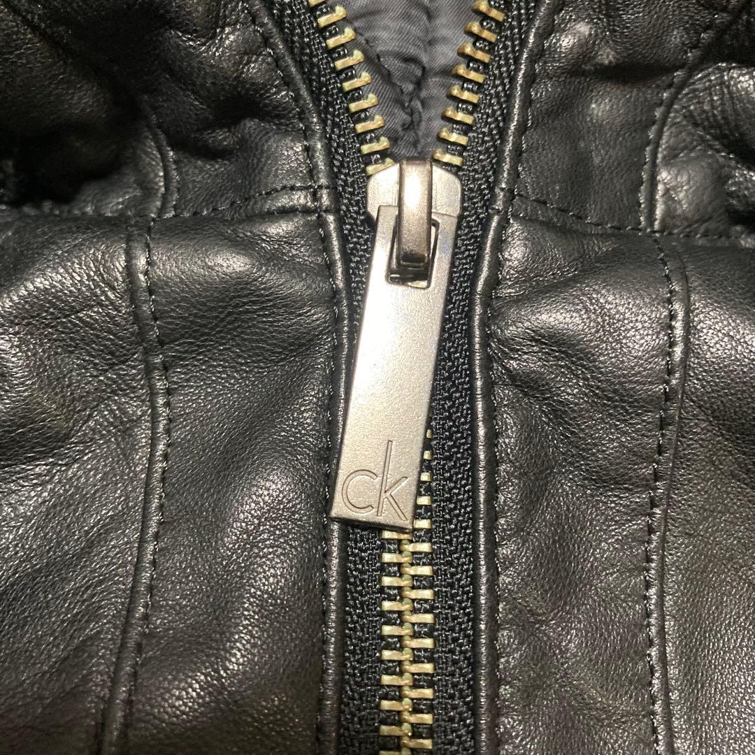   カルバンクライン ラムレザー レザージャケット L