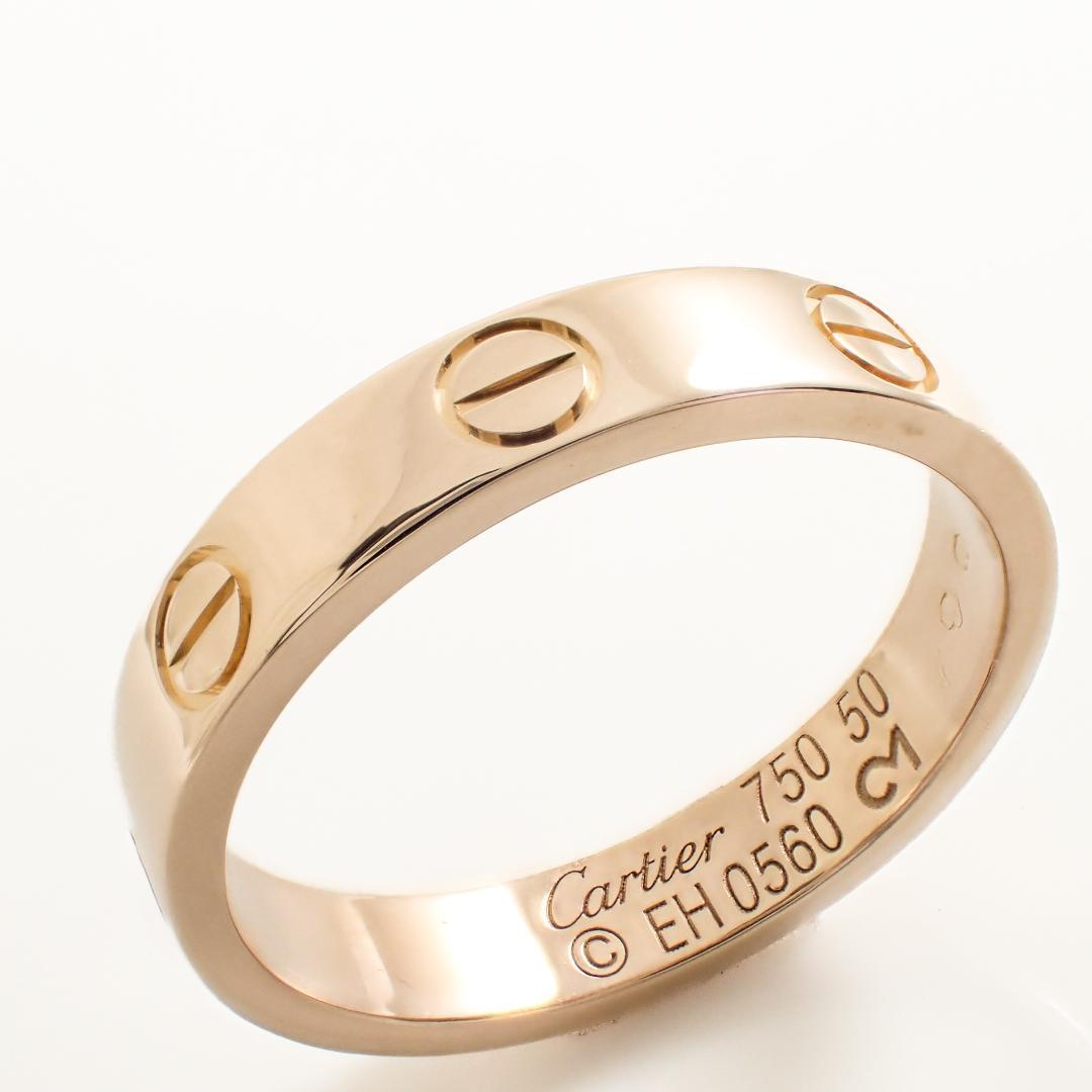 カルティエ Cartier K18PG ミニラブリング 50号 ピンクゴールド