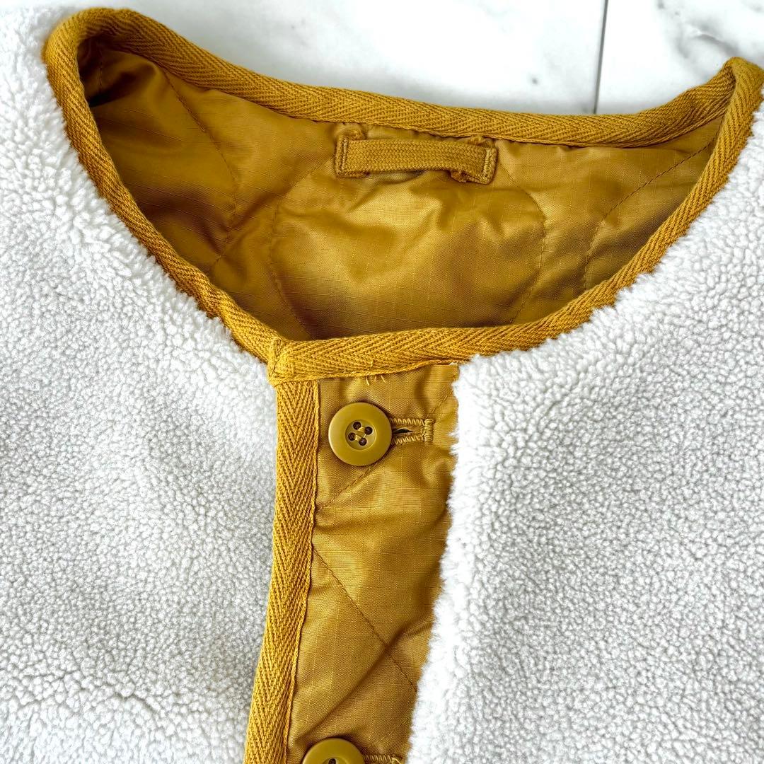 極美品　タイオン　ミリタリー リバーシブルクルーネックダウンジャケット　ボア