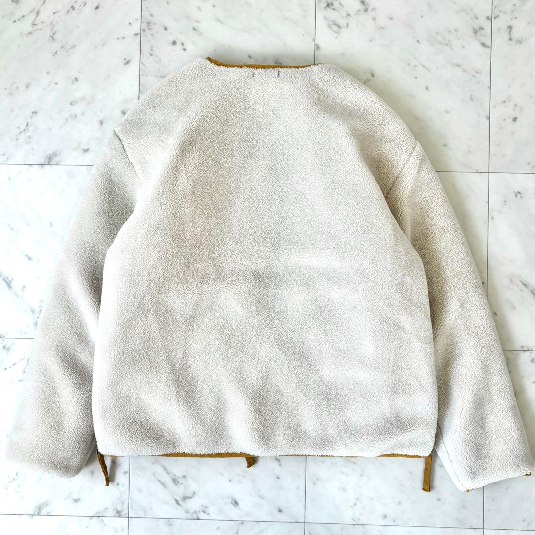 極美品　タイオン　ミリタリー リバーシブルクルーネックダウンジャケット　ボア