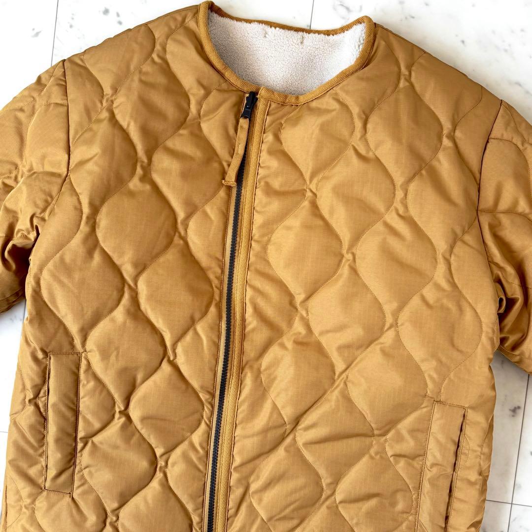 極美品　タイオン　ミリタリー リバーシブルクルーネックダウンジャケット　ボア