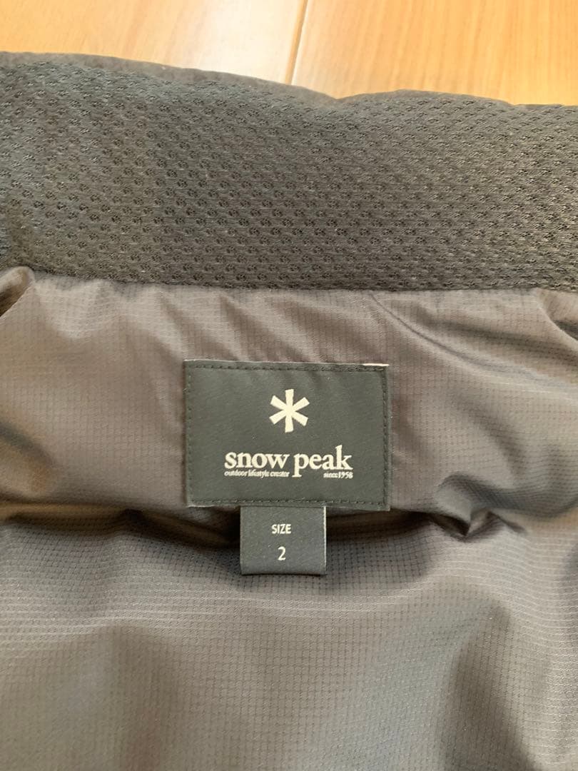 美品  peak スノーピーク ダウンベスト ブラック