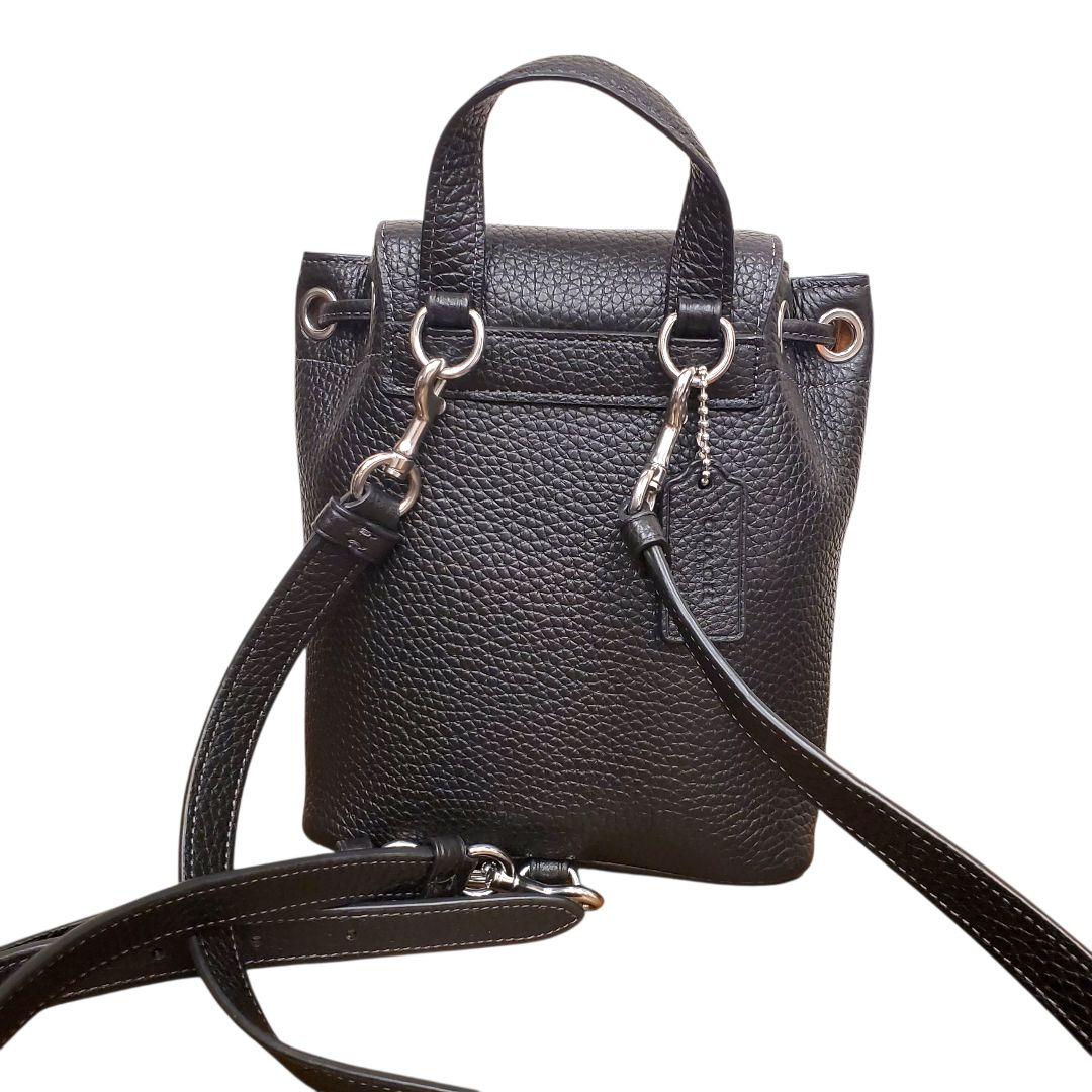(美品) COACH アメリア コンバーチブル バックバック リュック レザー黒