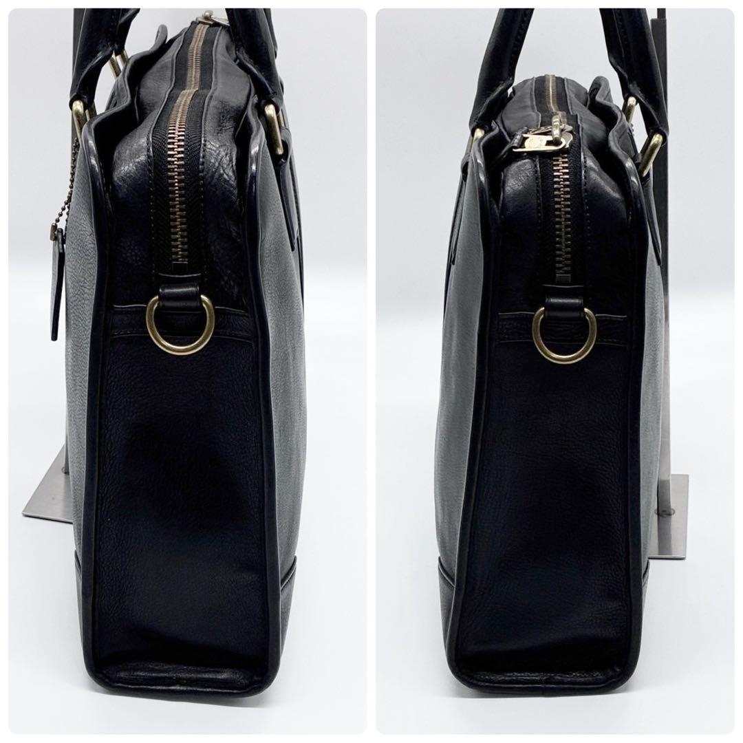 バルパパ様 美品✨コーチ ビジネスバッグ 2way ボンド レザー ロゴ型押し