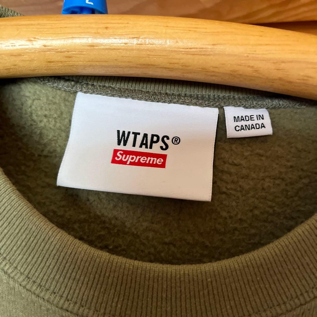 【美品】Supreme WTAPS スウェット Lサイズ オリーブ