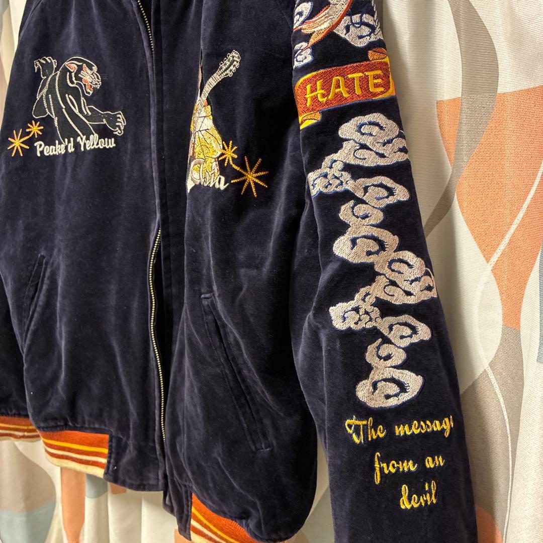 PEAK'ED YELLOW ピークドイエロー　別珍　ベロア　スカジャン　42