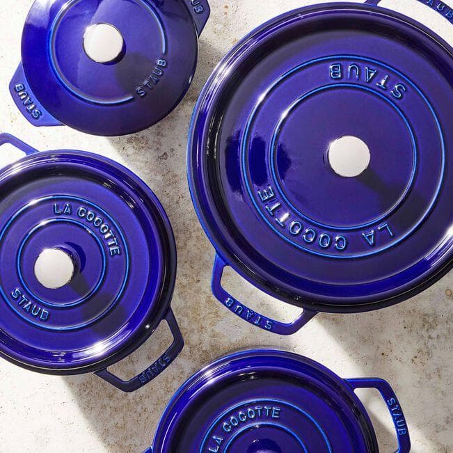 STAUB ストウブ ココット ラウンド 24cm グランブルー