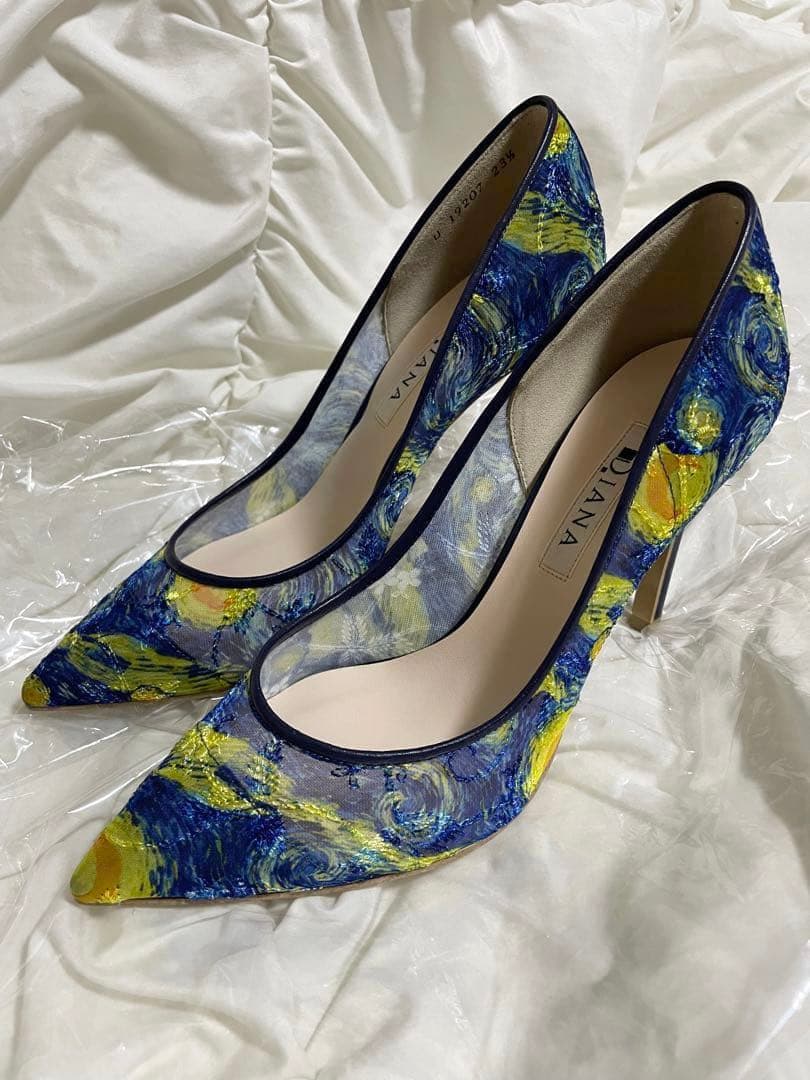 DIANAゴッホ風アートパンプス　DIANA ゴッホコラボ　星月夜　ハイヒール
