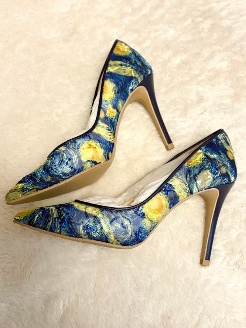 DIANAゴッホ風アートパンプス　DIANA ゴッホコラボ　星月夜　ハイヒール