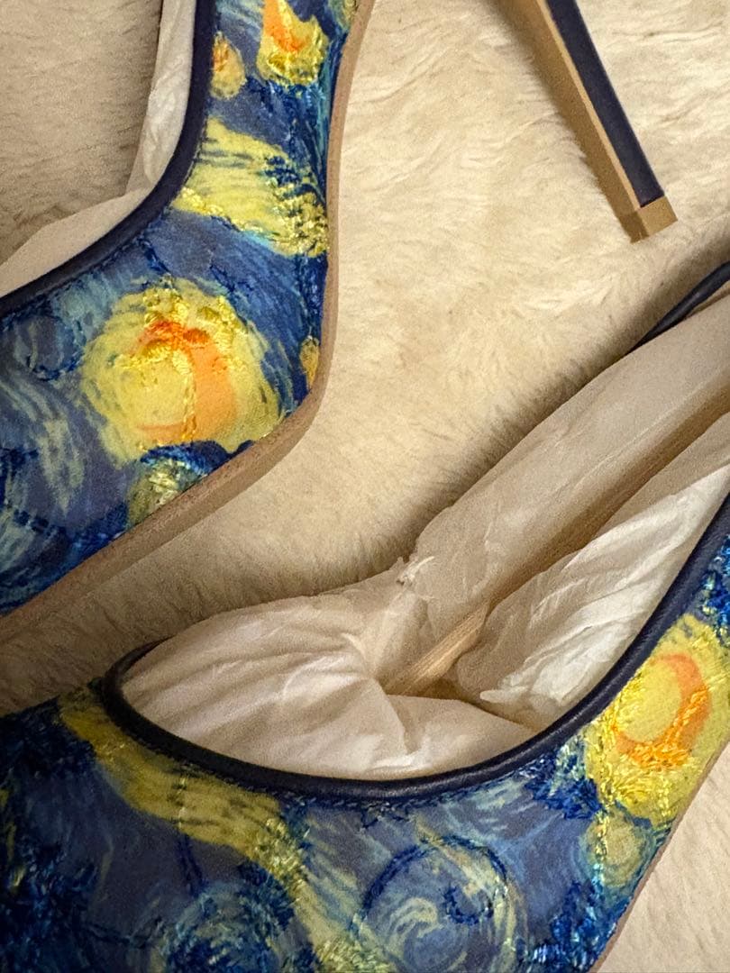 DIANAゴッホ風アートパンプス　DIANA ゴッホコラボ　星月夜　ハイヒール