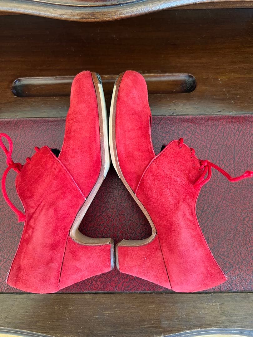 ドンフラメンコ☆フラメンコシューズ☆赤　スエード☆size36