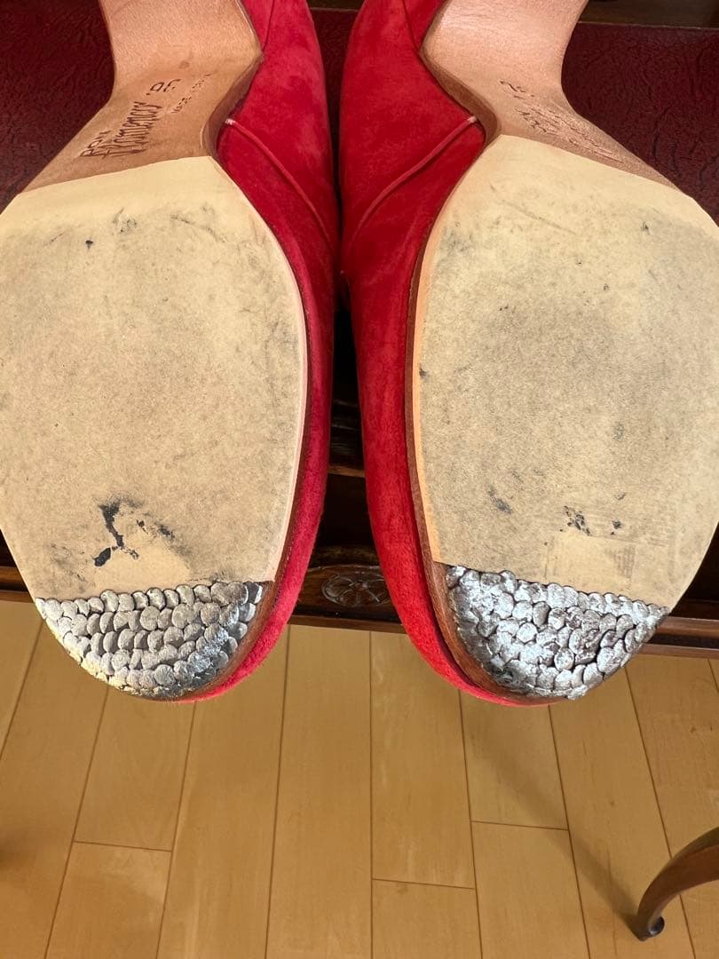 ドンフラメンコ☆フラメンコシューズ☆赤　スエード☆size36