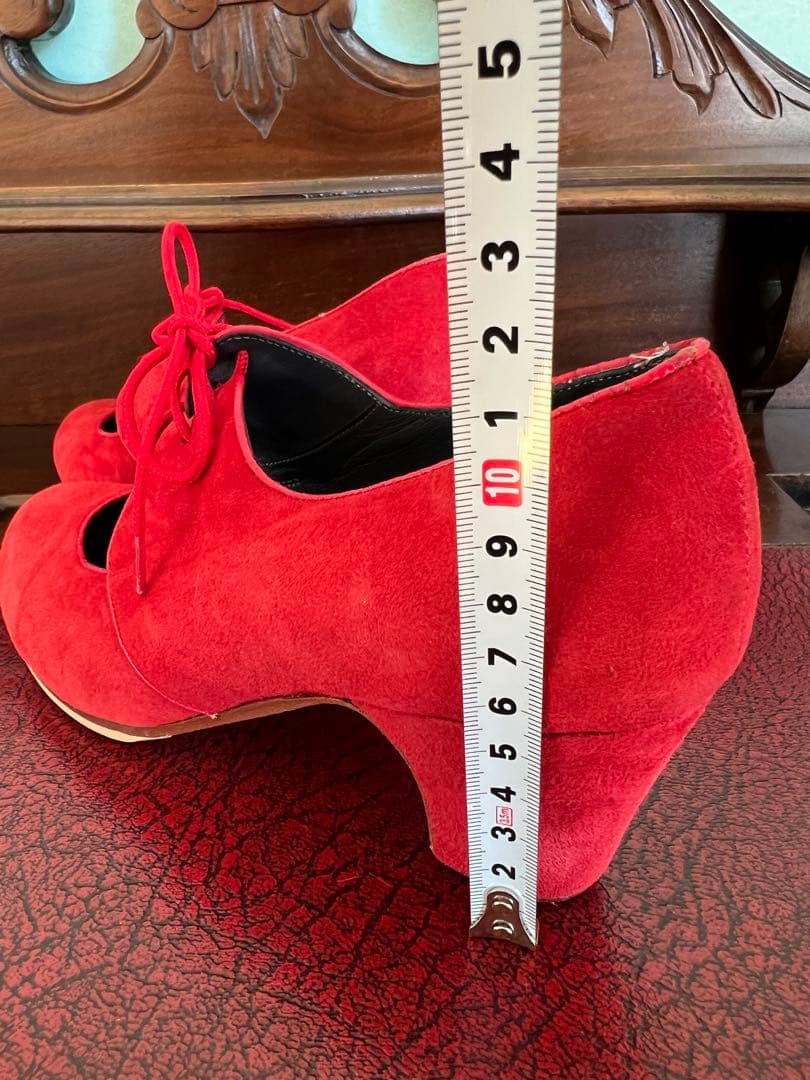ドンフラメンコ☆フラメンコシューズ☆赤　スエード☆size36