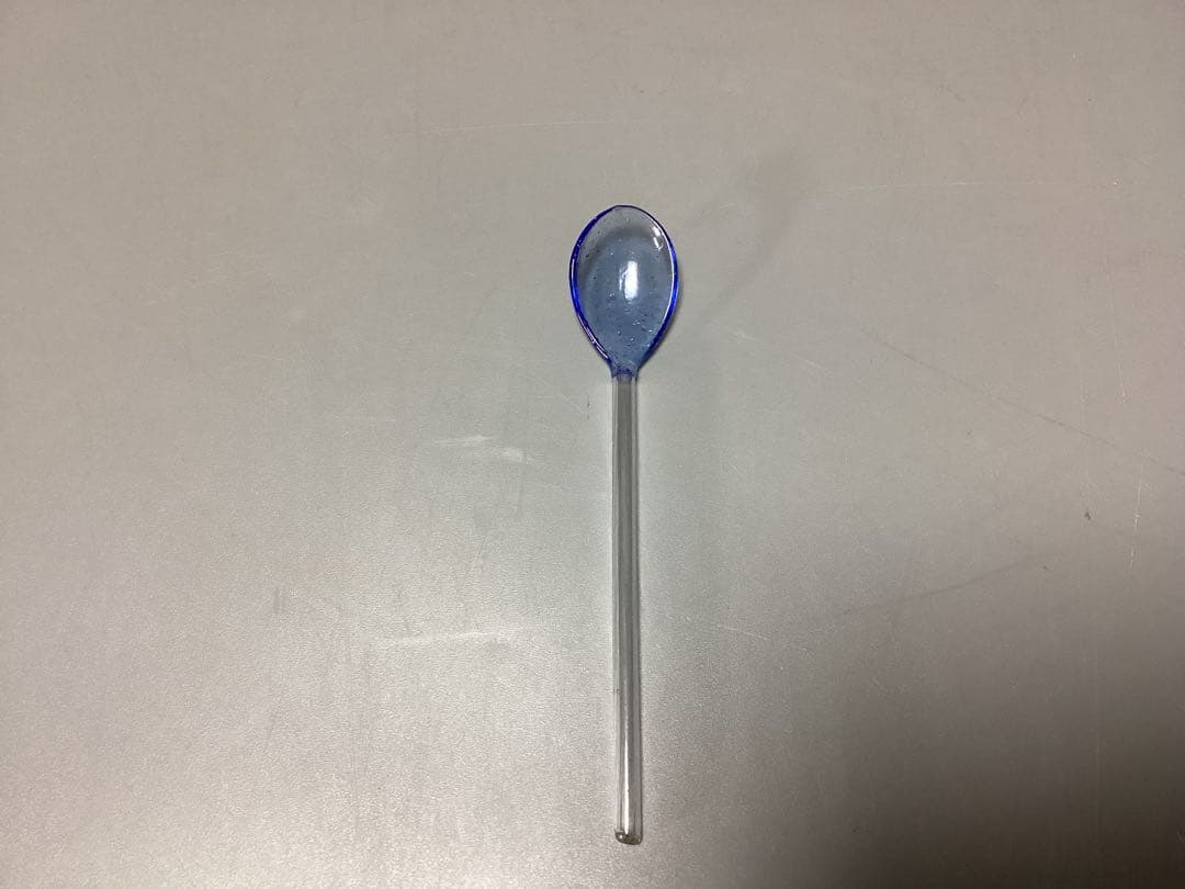 縁赤　水玉模様　なつめ形　氷コップ　ガラススプーン付き