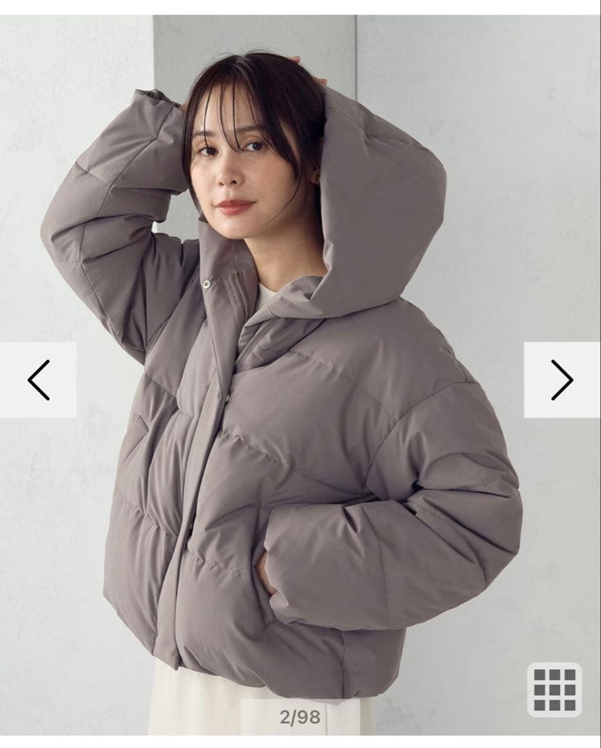 コムサイズム　フーデッド ショートダウン