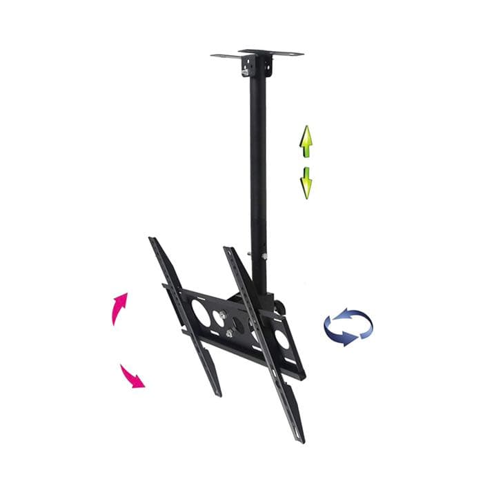 テレビ天吊り金具 テレビ天井吊り金具26-55インチ360°回転左右上下角度調節