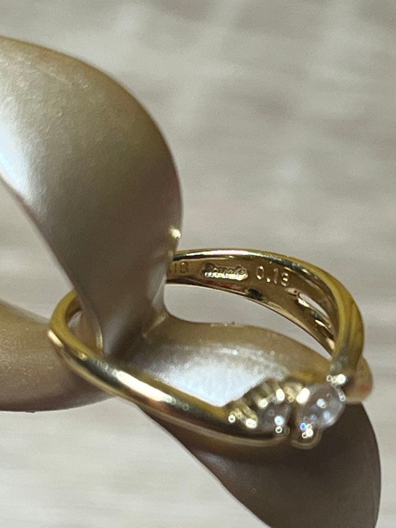 スカラベ　K18 リング　約5号