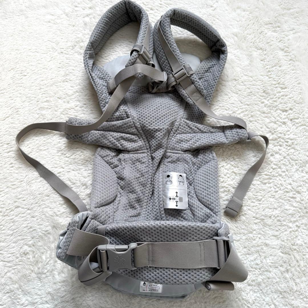 【美品】エルゴベビー オムニブリーズ 抱っこ紐 パールグレー ポーチ付き